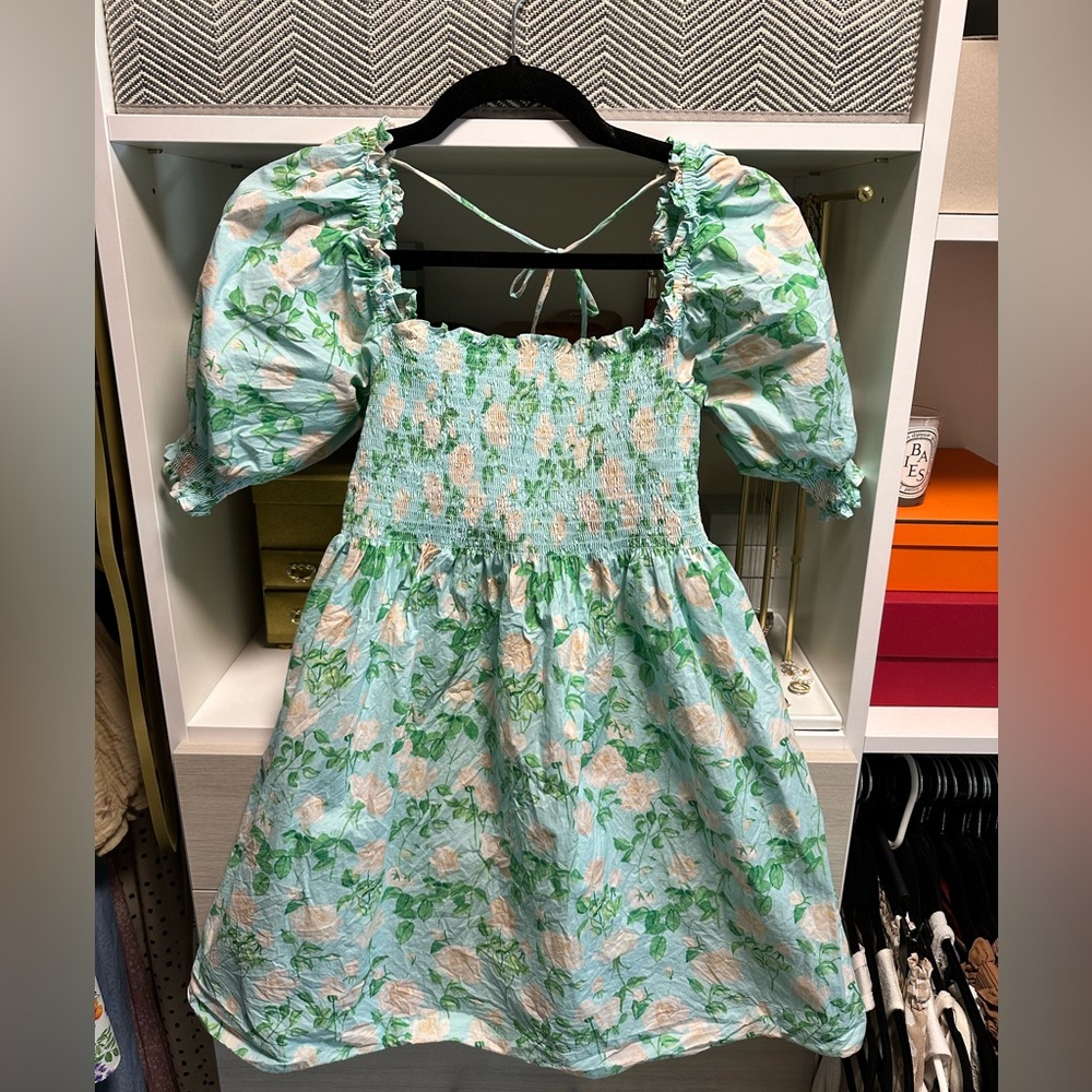 Hill House Home Blue Roses Athena Dress - small